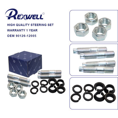 Otomotif yang tahan lama Hex Lobular 90126-12005 Knuckle Steering Front Bolt Stud Set Kit untuk Toyota Land Cruiser Pickup FZJ7# 2007
