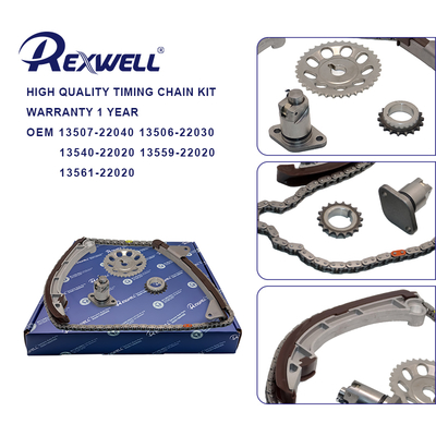 13507-22040 13506-22030 13540-22020 13559-22020 13561-22020 Mesin Mobil Timing Chain Kit Untuk Toyota Corolla ZZE122