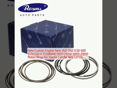 New Custom Engine Parts 1NZ 2NZ 0.50-020 (1.2x1.2x2.0 75.00MM) 13011-21050 13013-21050 Piston Rings untuk Toyota Corolla Yaris 1.3 1.5L